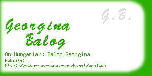 georgina balog business card
